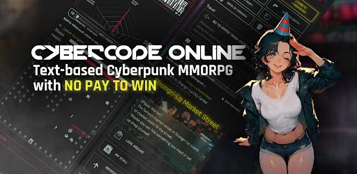 CyberCode Online ڈاؤن لوڈ کریں – بہترین ٹیکسٹ آر پی جی گیم - Screenshot 1