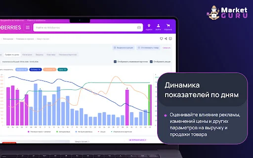 MarketGuru ڈاؤن لوڈ کریں – Wildberries کے لیے مفت تجزیاتی ٹول - Screenshot 3
