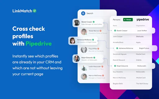 LinkMatch برائے Pipedrive ڈاؤن لوڈ کریں – CRM آٹومیشن اور لیڈ جنریشن - Screenshot 3