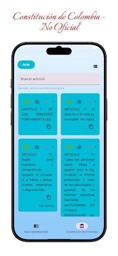 کولمبیا کا آئین ڈاؤن لوڈ کریں – قانونی حقوق اور بنیادی قوانین - Screenshot 4