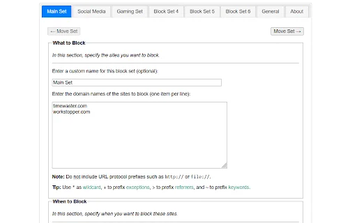 LeechBlock NG ڈاؤن لوڈ کریں – توجہ بڑھانے اور پیداواری صلاحیت کے لیے بہترین ٹول - Screenshot 3