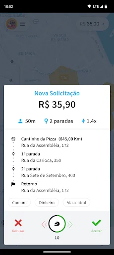 Lá Vem Entregas – موٹر سائیکل ڈرائیوروں کے لیے محفوظ اور تیز ایپ - Screenshot 3