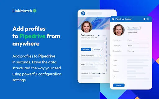 LinkMatch برائے Pipedrive ڈاؤن لوڈ کریں – CRM آٹومیشن اور لیڈ جنریشن - Screenshot 1