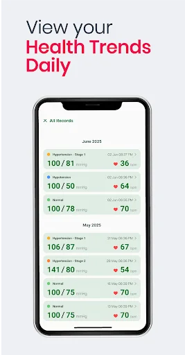 Blood Pressure App: BP Logger ڈاؤن لوڈ کریں – بلڈ پریشر مانیٹر - Screenshot 13