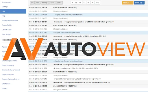 Autoview Trading Extension ڈاؤن لوڈ کریں – خودکار ٹریڈنگ کے لیے بہترین ٹول - Screenshot 2