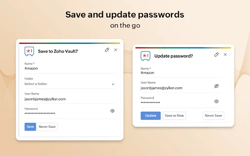 Zoho Vault ڈاؤن لوڈ کریں – پاس ورڈ مینیجر اور محفوظ ڈیٹا اسٹوریج - Screenshot 5