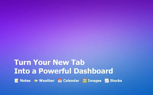 New Tab Widgets ڈاؤن لوڈ کریں – اپنا ذاتی ڈیش بورڈ بنائیں - Screenshot 1