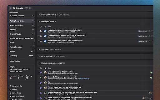 Graphite ڈاؤن لوڈ کریں – GitHub PRs کے لیے بہترین ٹول - Screenshot 1