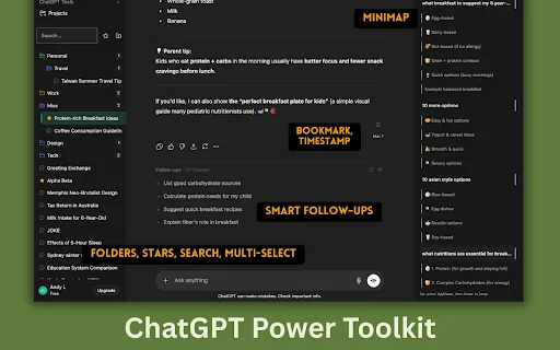ChatGPT Folders, Bookmarks اور Timestamp – GPT Master Toolkit ڈاؤن لوڈ کریں - Screenshot 3