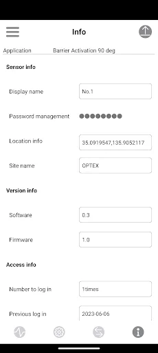 Virtual Loop ایپ ڈاؤن لوڈ کریں – OPTEX OVS-02 سینسر کنٹرول - Screenshot 6