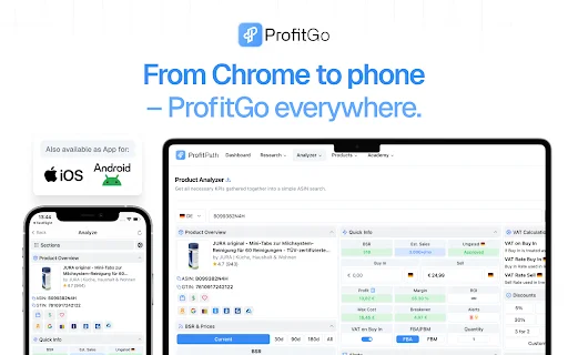 ProfitGo ڈاؤن لوڈ کریں – ایمیزون آن لائن آربیٹریج کے لیے بہترین ٹول - Screenshot 5