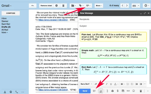 Gmail کے لیے TeX ڈاؤن لوڈ کریں – ریاضیاتی فارمولے لکھیں - Screenshot 1
