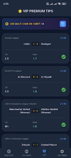 Multi Betting Tips Daily Win ڈاؤن لوڈ کریں – روزانہ بہترین ٹپس اور ہائی اوڈز - Screenshot 5