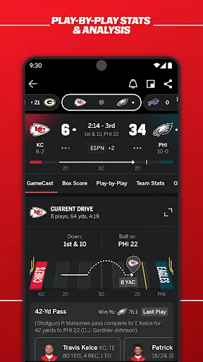ESPN ایپ ڈاؤن لوڈ کریں – کھیلوں کے تازہ ترین اسکورز اور لائیو اپ ڈیٹس حاصل کریں - Screenshot 7