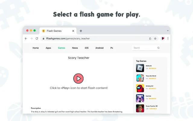Flash Player for Chrome ڈاؤن لوڈ کریں – فلیش گیمز چلائیں - Screenshot 2