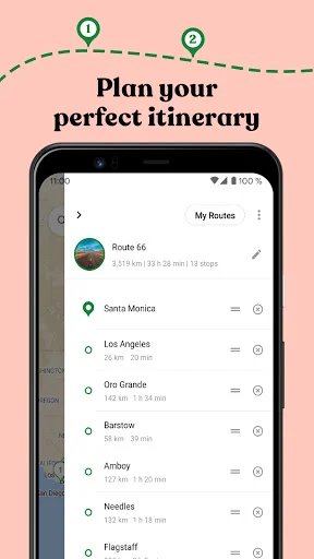 Roadie: Road Trip Planner ڈاؤن لوڈ کریں – بہترین روڈ ٹرپ کا سفر پلان کریں - Screenshot 4