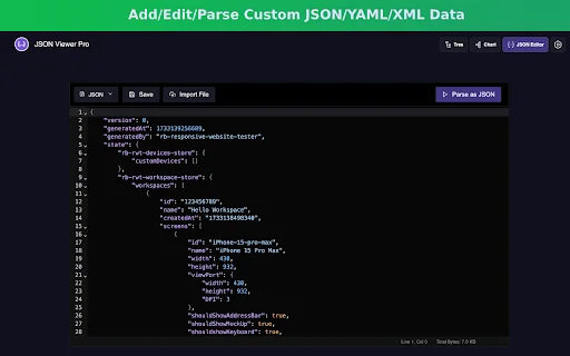 JSON Viewer Pro ڈاؤن لوڈ کریں – بہترین JSON فارمیٹر اور ویور - Screenshot 3