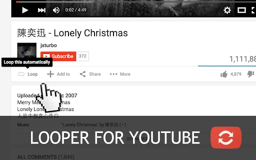 Looper for YouTube ڈاؤن لوڈ کریں – خودکار ویڈیو ری پلے - Screenshot 3