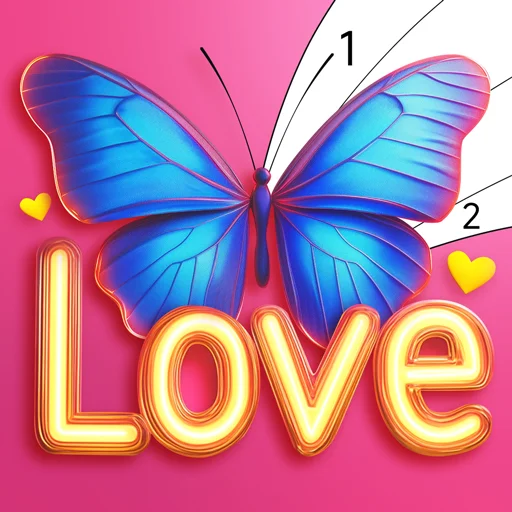 Love Color ڈاؤن لوڈ کریں – نمبر کے ذریعے رنگ بھریں اور سکون پائیں