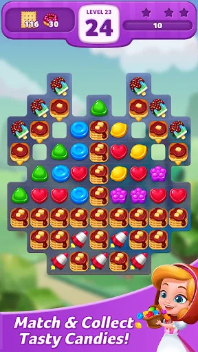 Lollipop: Sweet Taste Match 3 ڈاؤن لوڈ کریں – بہترین پزل گیم - Screenshot 12