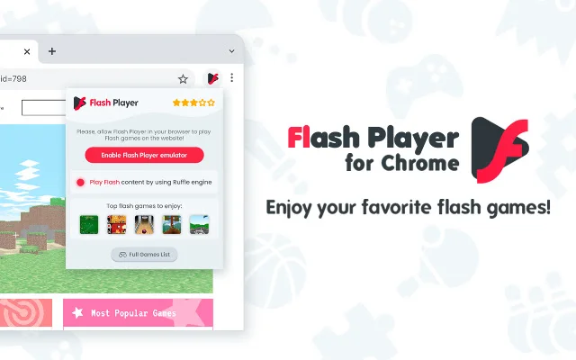 Flash Player for Chrome ڈاؤن لوڈ کریں – فلیش گیمز چلائیں - Screenshot 1