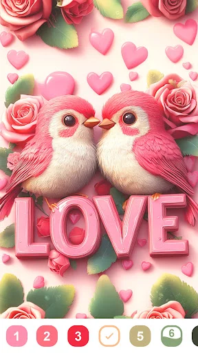 Love Color ڈاؤن لوڈ کریں – نمبر کے ذریعے رنگ بھریں اور سکون پائیں - Screenshot 4