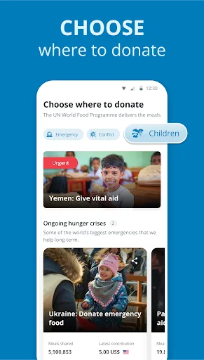 ShareTheMeal ایپ ڈاؤن لوڈ کریں – غربت کے خاتمے کے لیے چندہ دیں - Screenshot 2