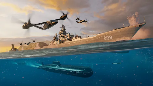 Modern Warships ڈاؤن لوڈ کریں – جدید بحری جنگی کھیل - Screenshot 13