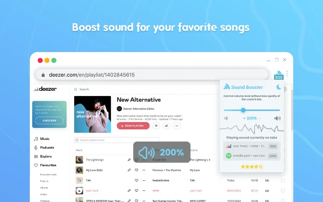 Sound Booster ڈاؤن لوڈ کریں – براؤزر میں آواز کو 600% تک بڑھائیں - Screenshot 3