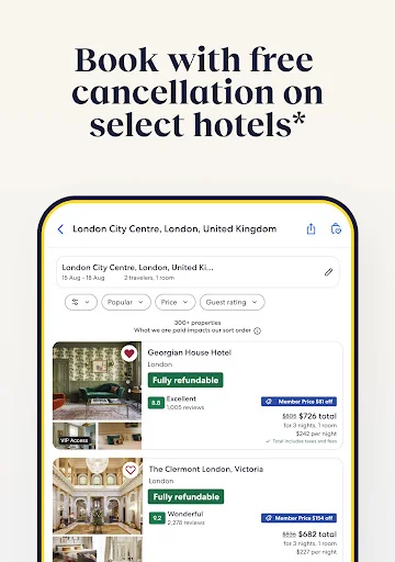 Expedia ڈاؤن لوڈ کریں – سستے ہوٹل، پروازیں اور کاریں بک کریں - Screenshot 23
